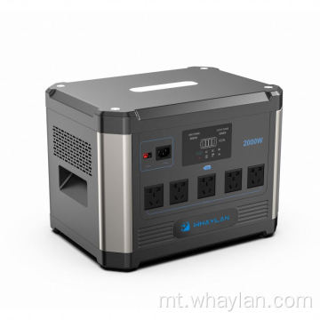 1500W Outdoor Lithium Battery Power Provvista Ġeneratur Solari